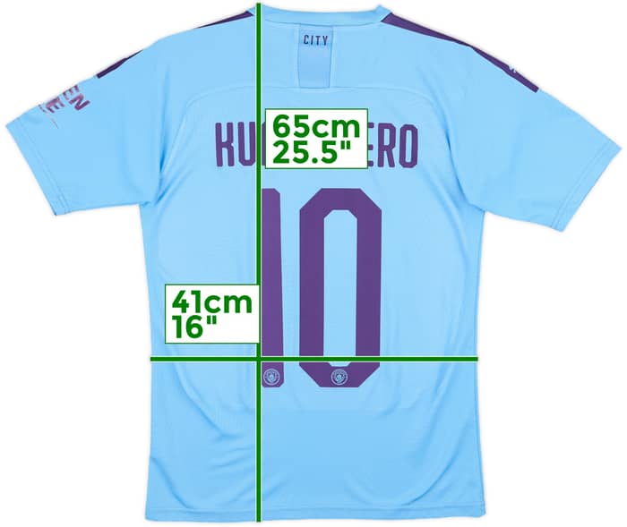 2019-20 Manchester City Home Shirt Kun Aguero #10 - 6/10 - (XS)