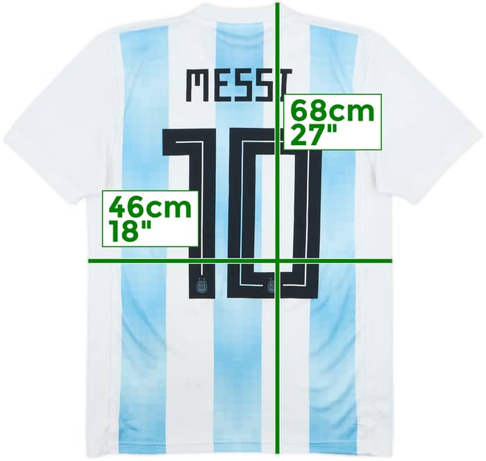 2018-19 Argentina Home Shirt Messi #10 - 5/10 - (XS)
