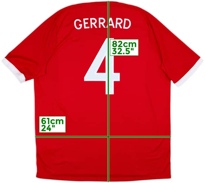 2010-11 England Away Shirt Gerrard #4 - 8/10 - (XXL)