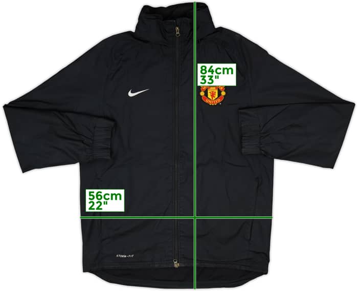 2011-12 Manchester United Nike Hooded Rain Jacket - 8/10 - (L)
