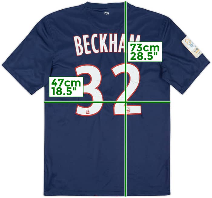 2012-13 Paris Saint-Germain Home Shirt Beckham #32 - 5/10 - (S)