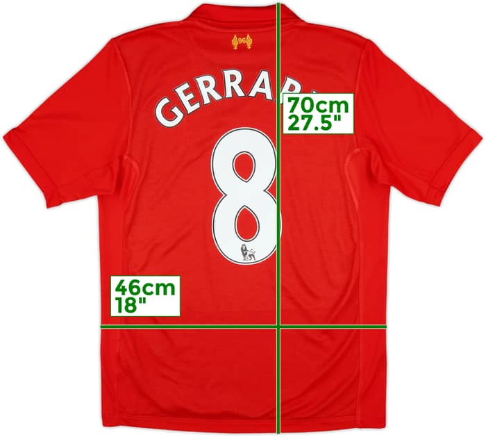 2012-13 Liverpool Home Shirt Gerrard #8 - 8/10 - (S)