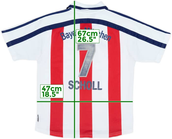 2000-01 Bayern Munich Away Shirt Scholl #7 - 5/10 - (L.Boys)