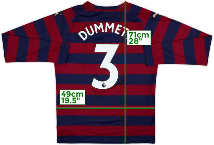 2018-19 Newcastle Away L/S Shirt Dummett #3 - 8/10 - (M)
