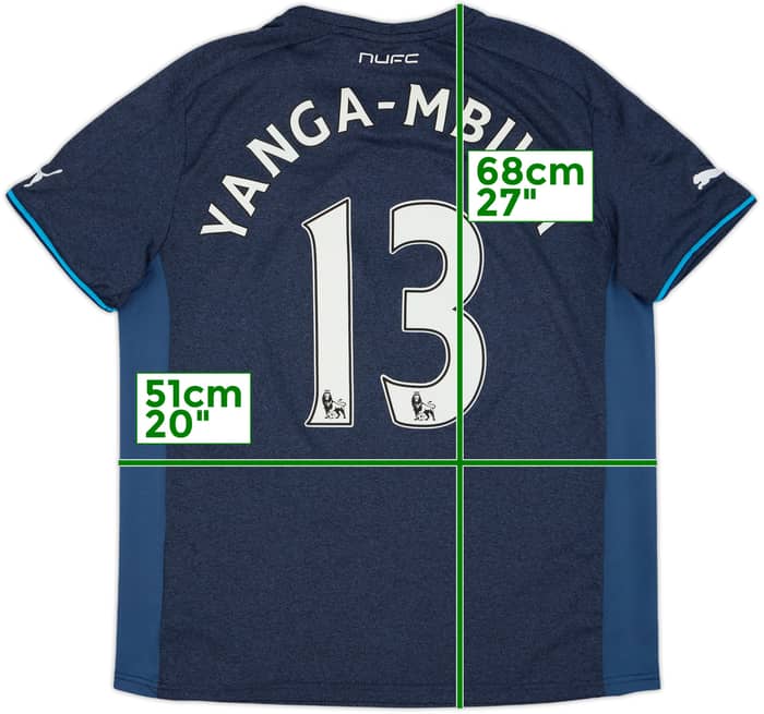 2013-14 Newcastle Away Shirt Yanga-Mbiwa #13 - 7/10 - (M)