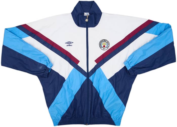 1989-91 Manchester City Umbro Track Jacket - 8/10 - (L)