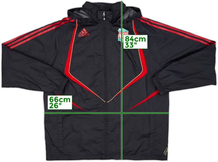 2009-10 Liverpool adidas Hooded Rain Jacket - 7/10 - (L/XL)