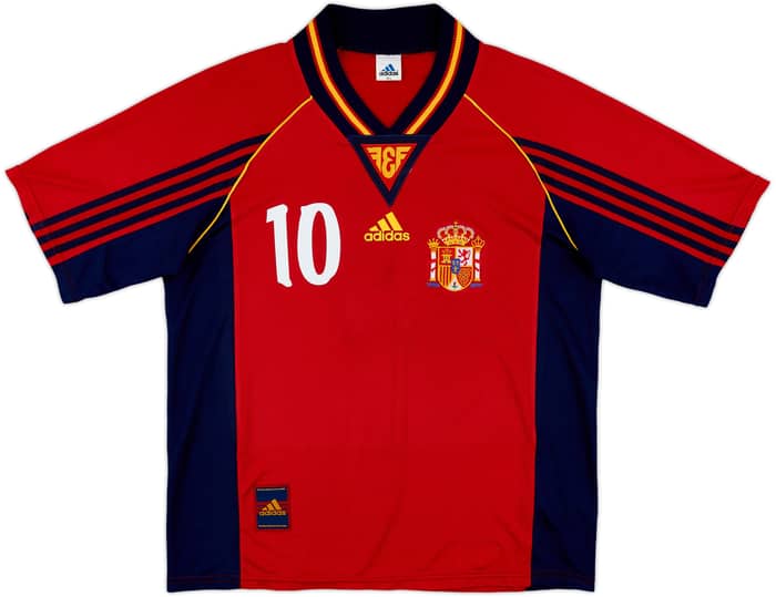 1998-99 Spain Home Shirt Raul #10 - 8/10 - (M/L)