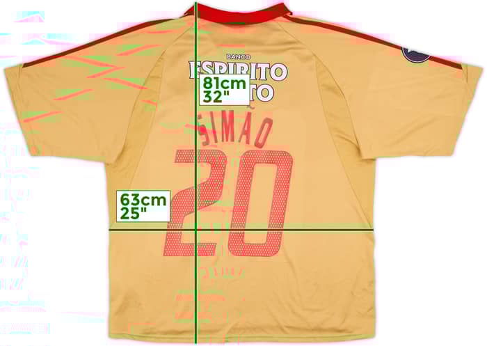 2004-05 Benfica Third Shirt Simao #20 - 8/10 - (XL)