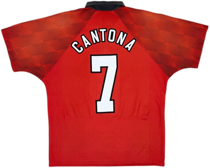 1996-98 Manchester United Home Shirt Cantona #7 - 6/10 - (M)