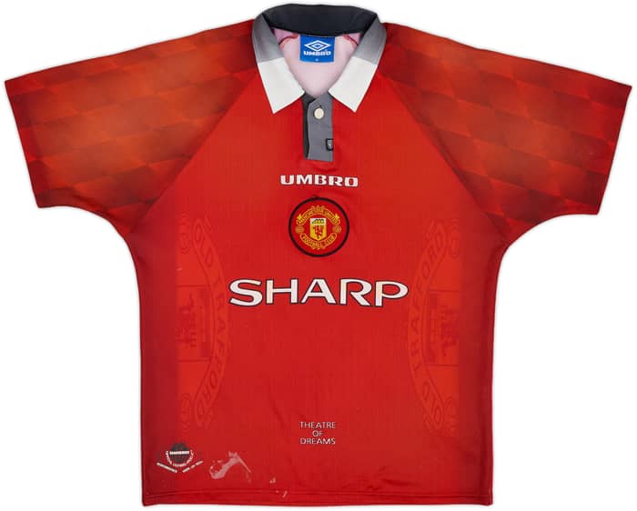1996-98 Manchester United Home Shirt Cantona #7 - 6/10 - (M)