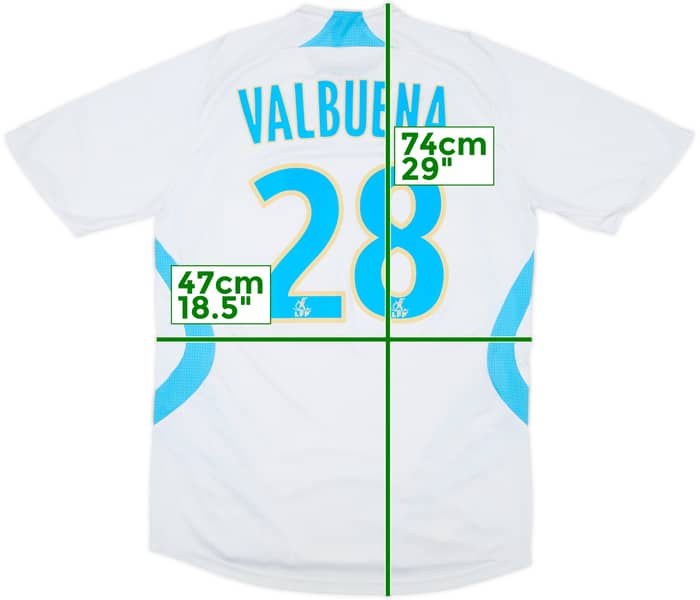 Camiseta de local del Olympique Marseille 2007-08 Valbuena #28 - 6/10 - (S)