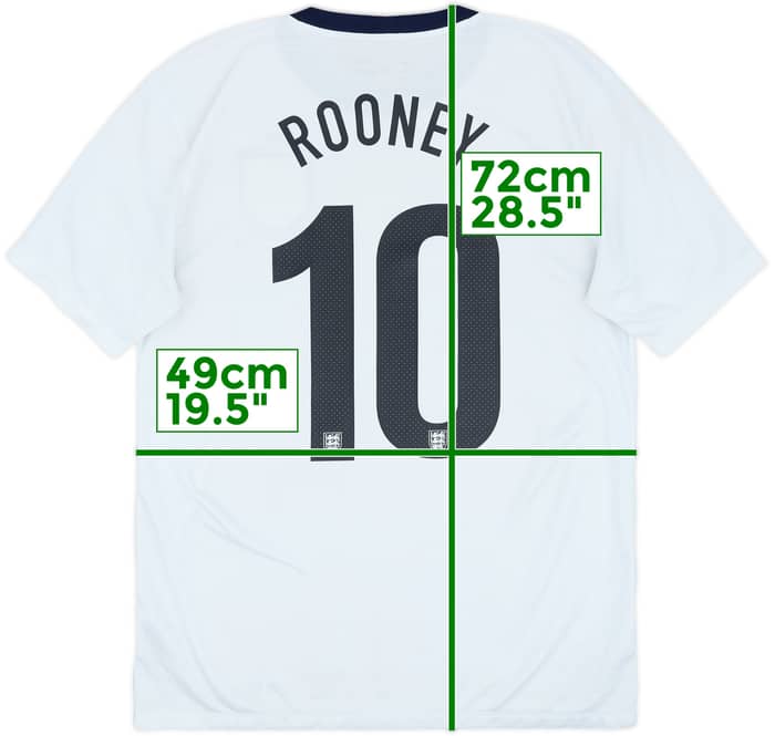 2013 England 150th Anniversary Home Shirt Rooney #10 - 8/10 - (M)