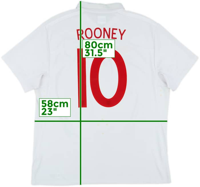 2009-10 England Home Shirt Rooney #10 - 5/10 - (XL)