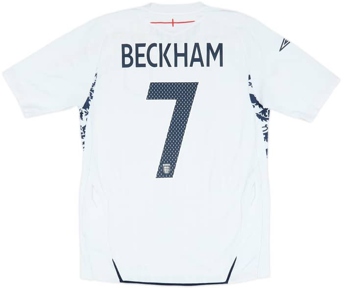 2007-09 England Home Shirt Beckham #7 - 5/10 - (M)