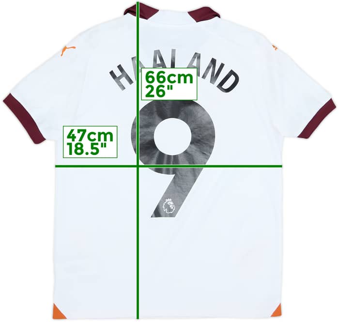 2023-24 Manchester City Away Shirt Haaland #9 - 10/10 - (L.Boys)