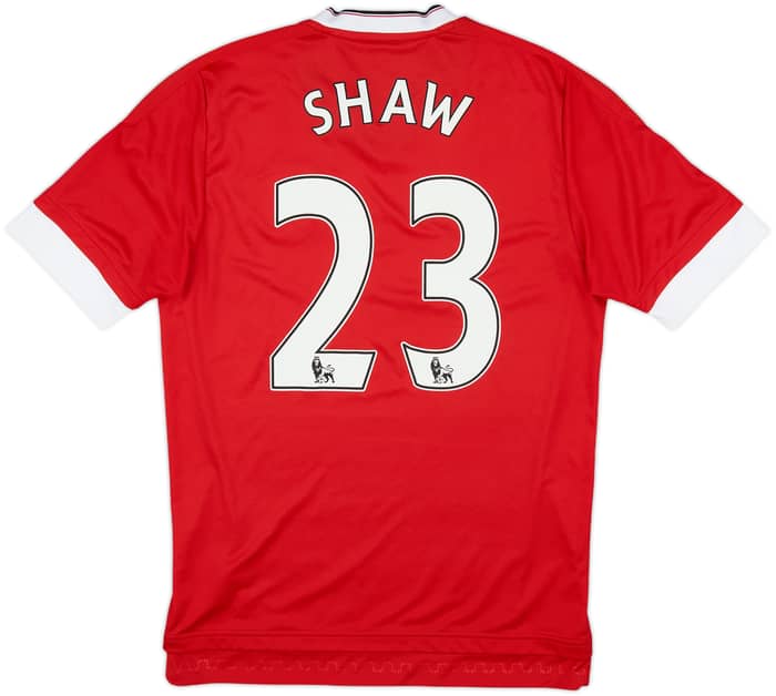 2015-16 Manchester United Home Shirt Shaw #23 - 6/10 - (S)