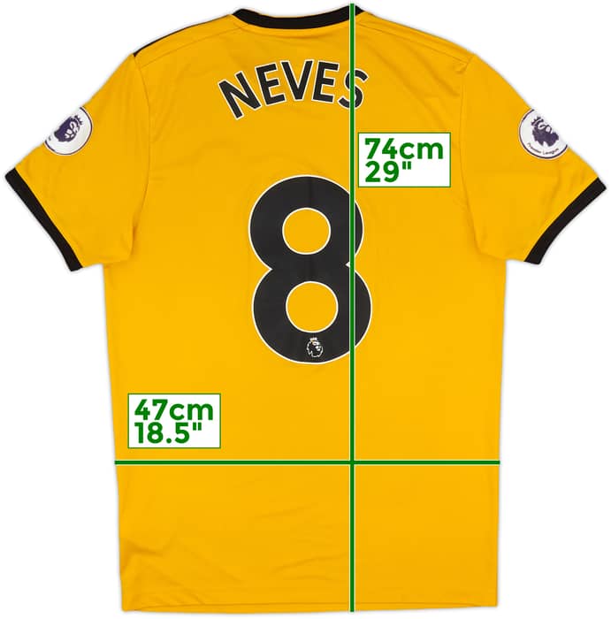 2018-19 Wolves Home Shirt Neves #8 - 6/10 - (M)