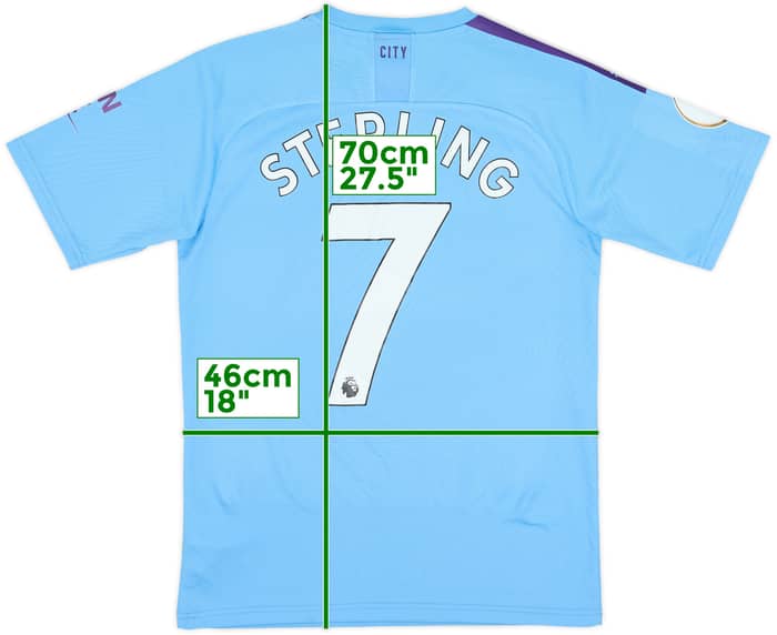 2019-20 Manchester City Home Shirt Sterling #7 - 7/10 - (S)