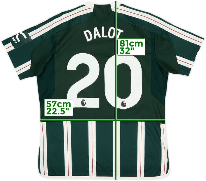 2023-24 Manchester United Away Shirt Dalot #20 - 8/10 - (XL)