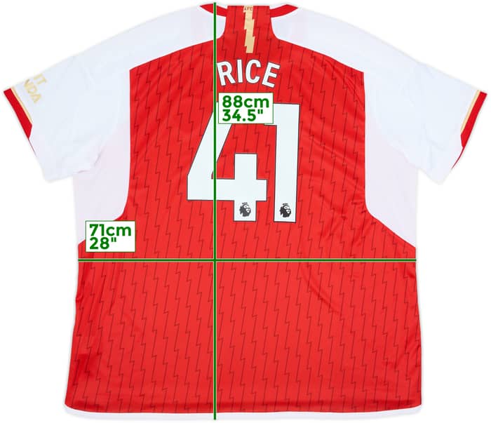 2023-24 Arsenal Home Shirt Rice #41 - 9/10 - (3XL)