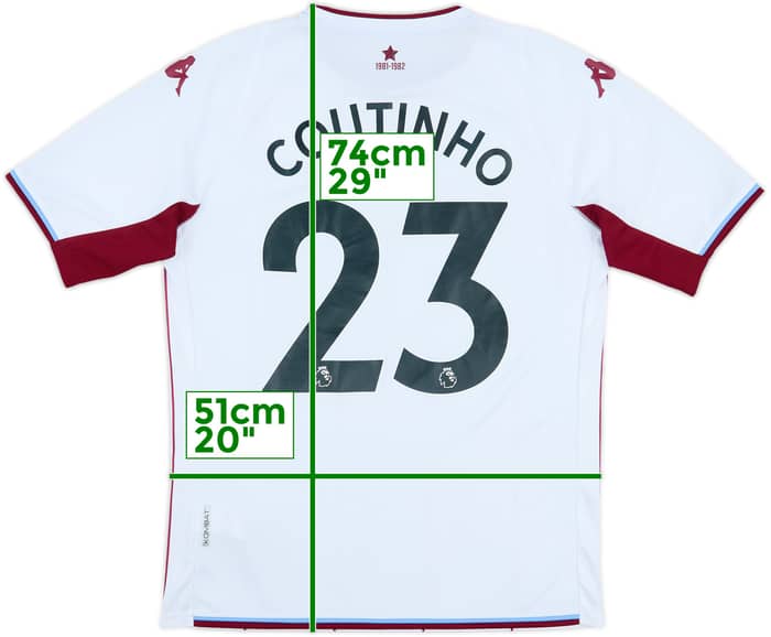 2021-22 Aston Villa Away Shirt Coutinho #23 - 8/10 - (L)