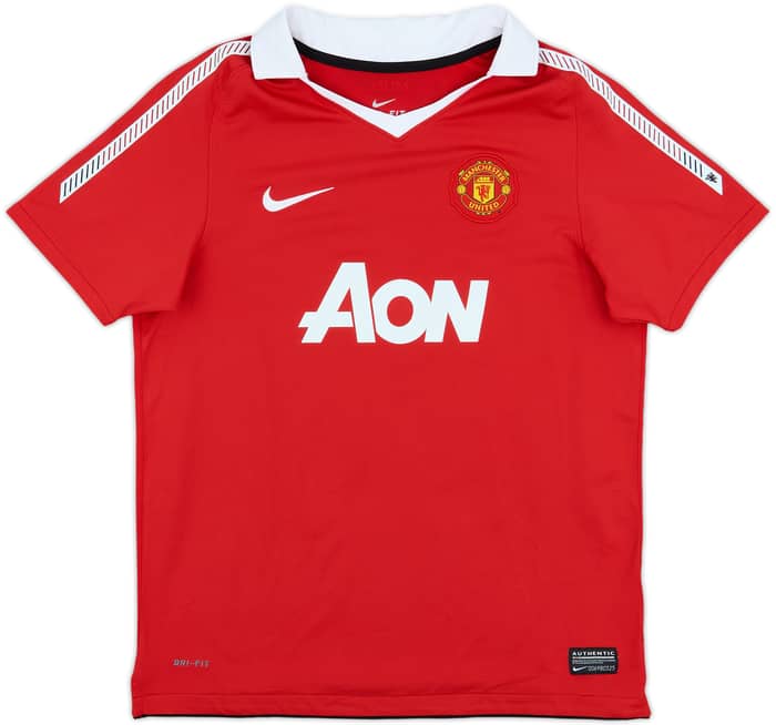 2010-11 Manchester United Home Shirt Chicharito #14 - 7/10 - (L.Boys)