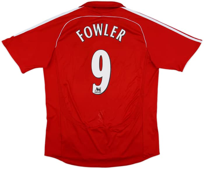2006-08 Liverpool Home Shirt Fowler #9 - 7/10 - (XL)