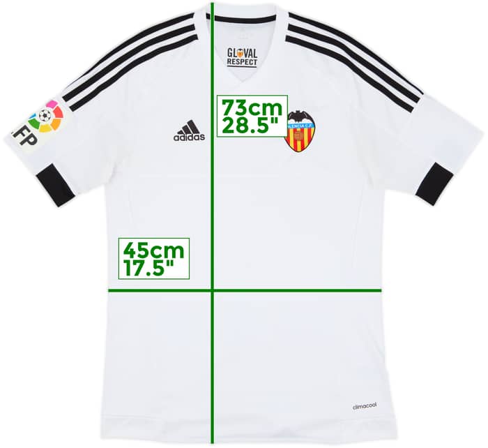 2015-16 Valencia Home Shirt - 9/10 - (S)