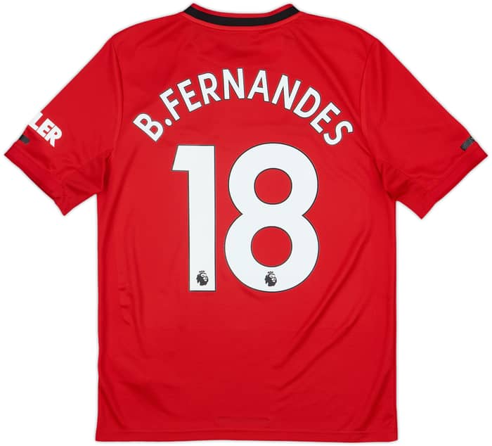 2019-20 Manchester United Home Shirt B.Fernandes #18 - 6/10 - (XL.Boys)
