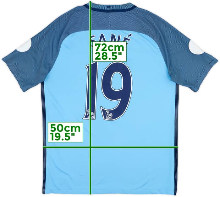 2016-17 Manchester City Home Shirt Sane #19 - 6/10 - (M)