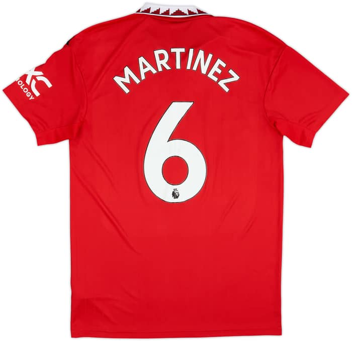 2022-23 Manchester United Home Shirt Martinez #6 - 9/10 - (M)