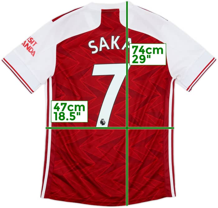 2020-21 Arsenal Home Shirt Saka #7 - 5/10 - (M)