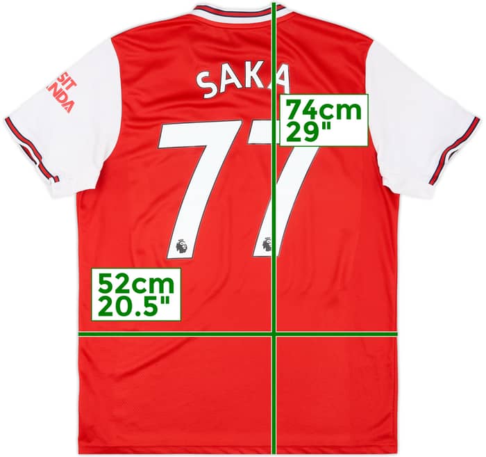 2019-20 Arsenal Home Shirt Saka #77 - 6/10 - (L)
