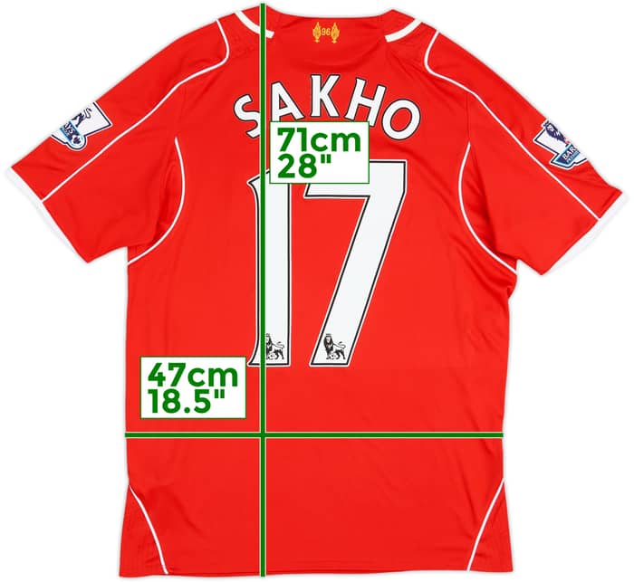 2014-15 Liverpool Home Shirt Sakho #17 - 9/10 - (S)