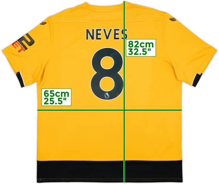 2022-23 Wolves Home Shirt Neves #8 - 7/10 - (XXL)