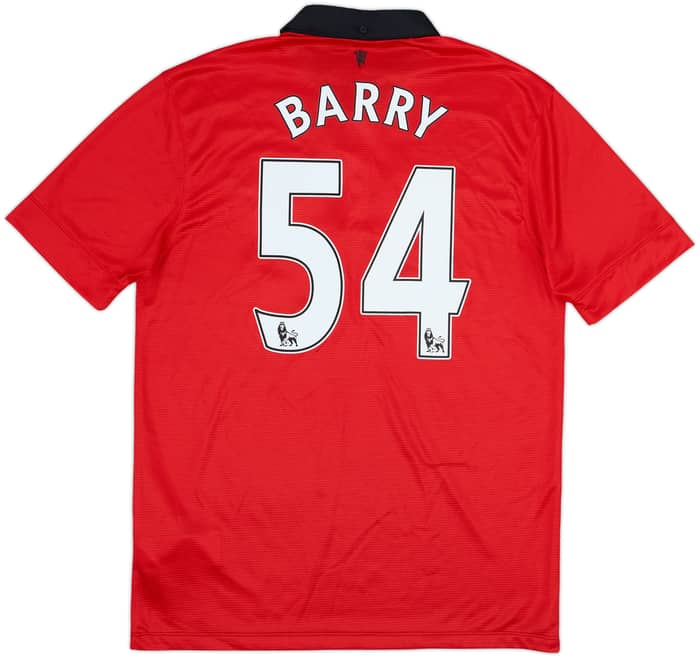 2013-14 Manchester United Home Shirt Barry #54 - 8/10 - (M)