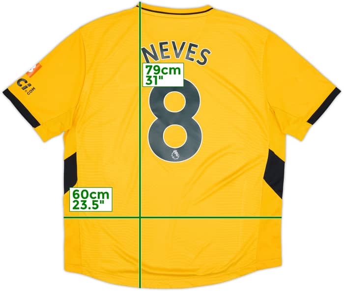 2021-22 Wolves Home Shirt Neves #8 - 5/10 - (XXL)
