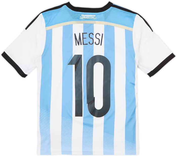2013-15 Argentina Home Shirt Messi #10 - 8/10 - (L.Boys)