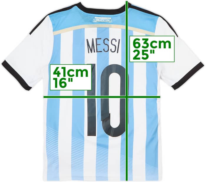 2013-15 Argentina Home Shirt Messi #10 - 8/10 - (L.Boys)