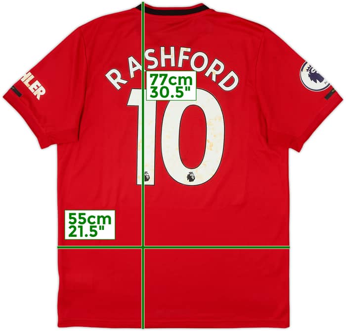 2019-20 Manchester United Home Shirt Rashford #10 - 5/10 - (L)