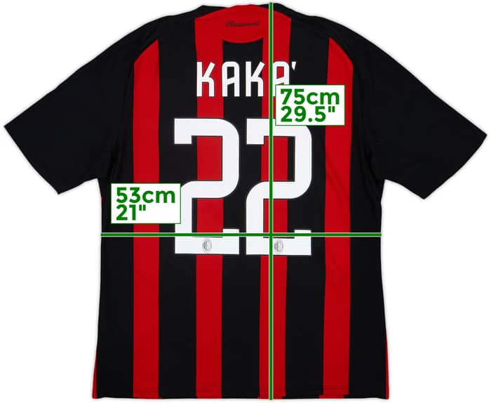 2008-09 AC Milan Home Shirt Kaka #22 - 6/10 - (L)