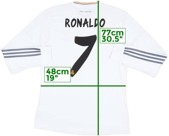 2013-14 Real Madrid Home L/S Shirt Ronaldo #7 - 7/10 - (L)