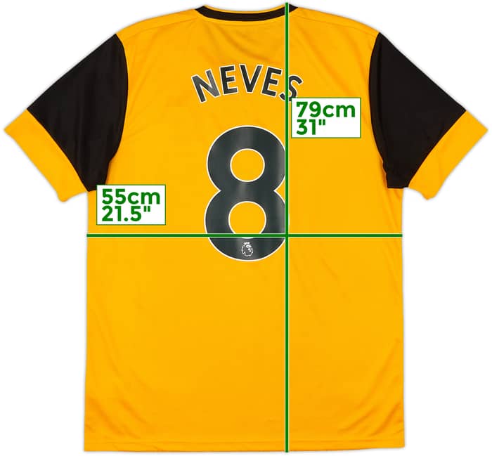 2020-21 Wolves Home Shirt Neves #8 - 8/10 - (L)