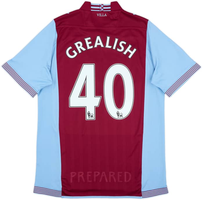 2013-14 Aston Villa Home Shirt Grealish #40 - 6/10 - (M)