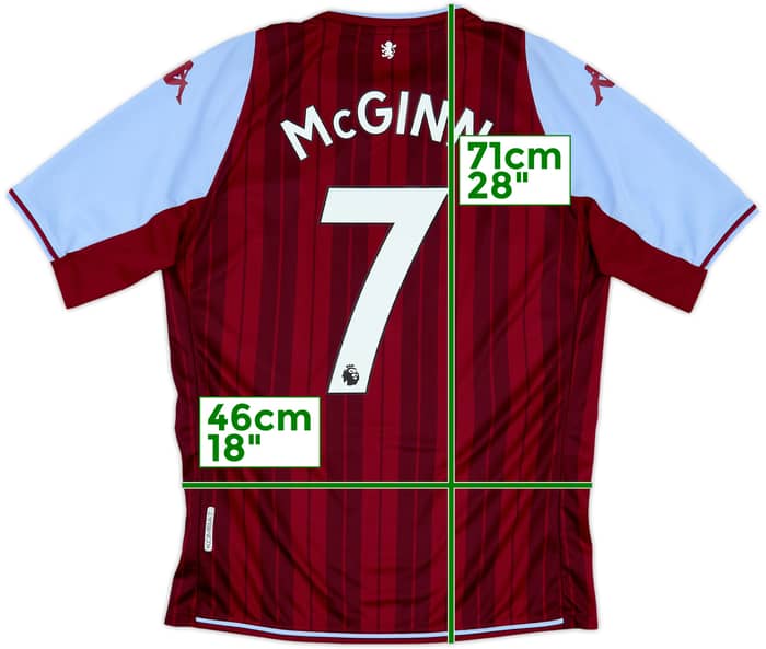 2021-22 Aston Villa Home Shirt McGinn #7 - 8/10 - (S)