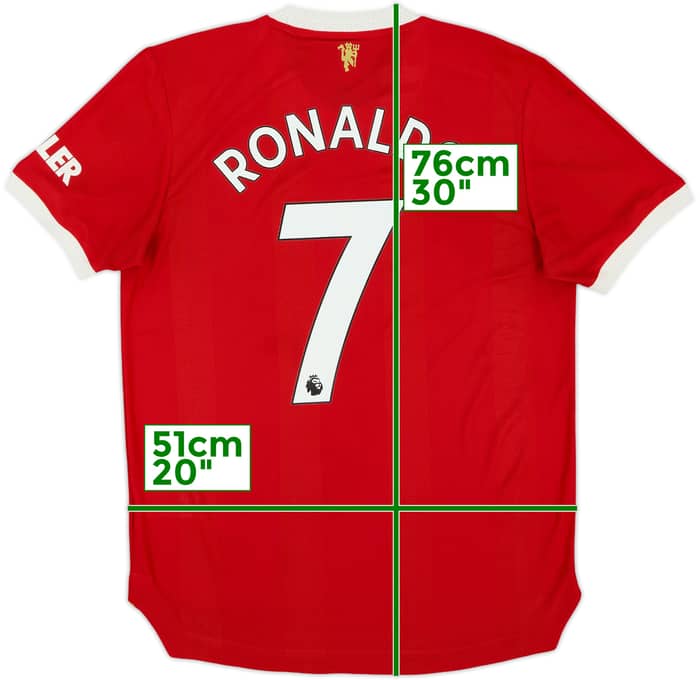2021-22 Manchester United Authentic Home Shirt Ronaldo #7 - 8/10 - (M)