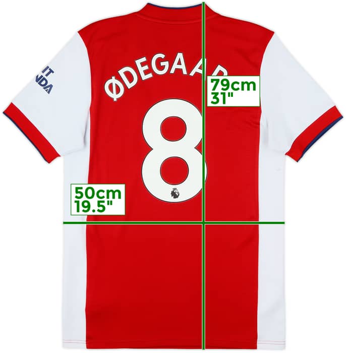 2021-22 Arsenal Home Shirt Odegaard #8 - 8/10 - (M)