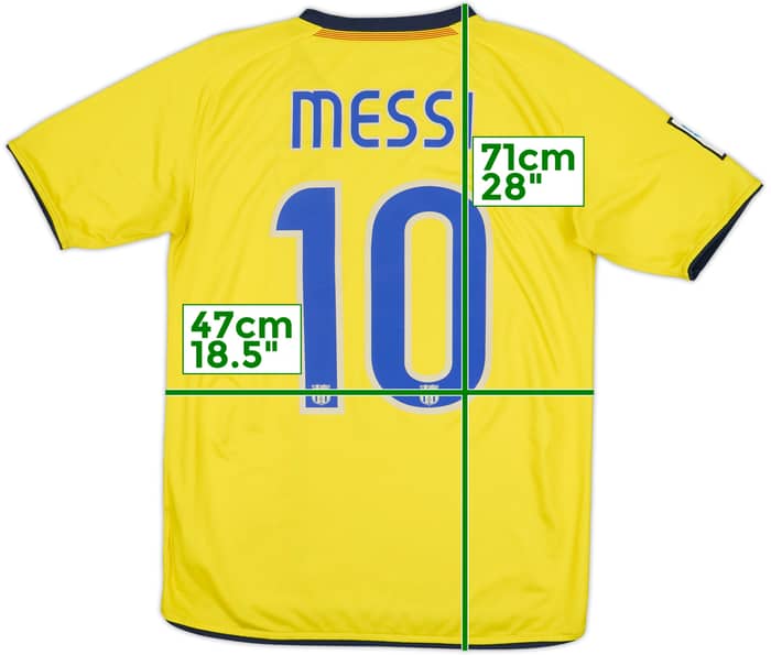 2008-10 Barcelona Away Shirt Messi #10 - 6/10 - (XL.Boys)