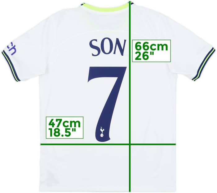 2022-23 Tottenham Home Shirt Son #7 - 8/10 - (XL.Boys)